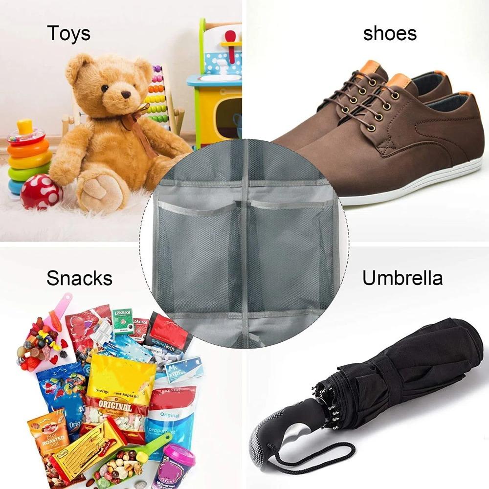 Wall-Mounted Storage Bag 6 Grids Clear Pockets Mesh Closet Shoe Holder Space Saving Non-woven Fabric
