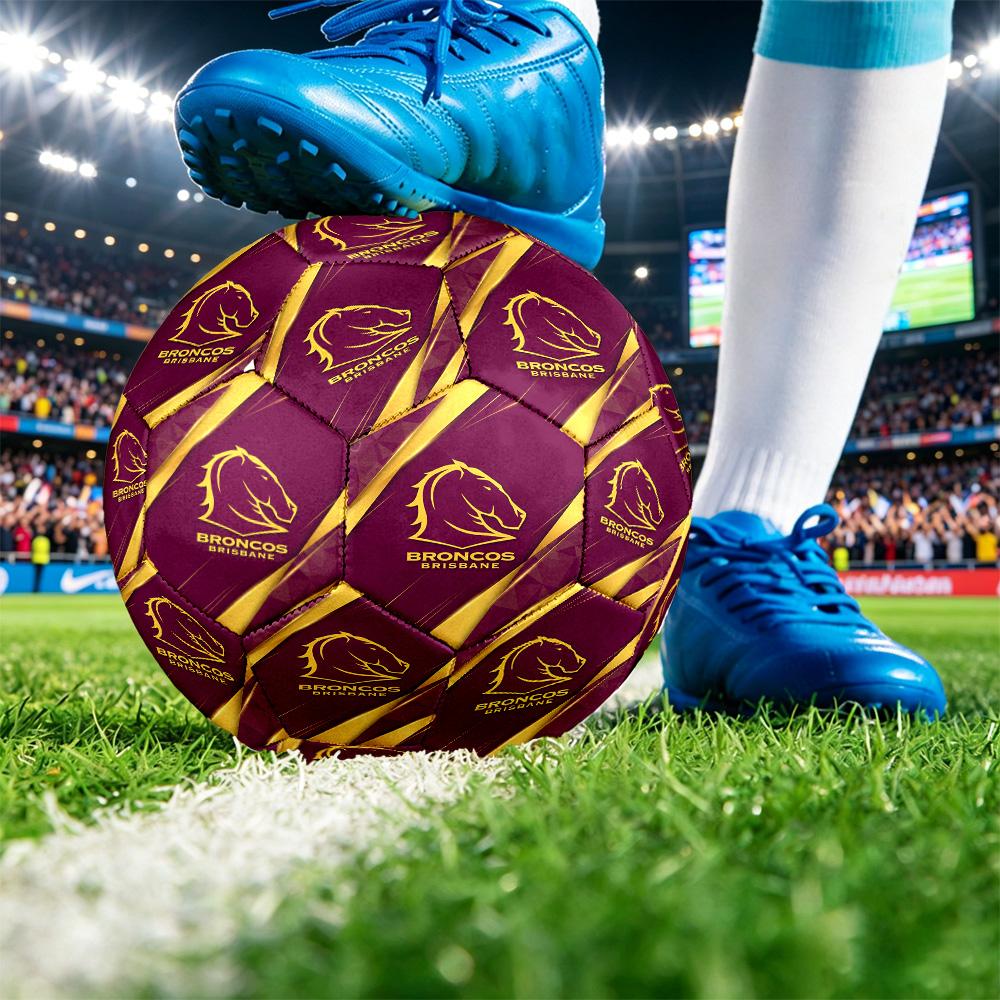 Brisbane Broncos Size 5 Sports Training Ball Shock Absorbing Durable Ball For Match Daily Practice Outdoor Activities