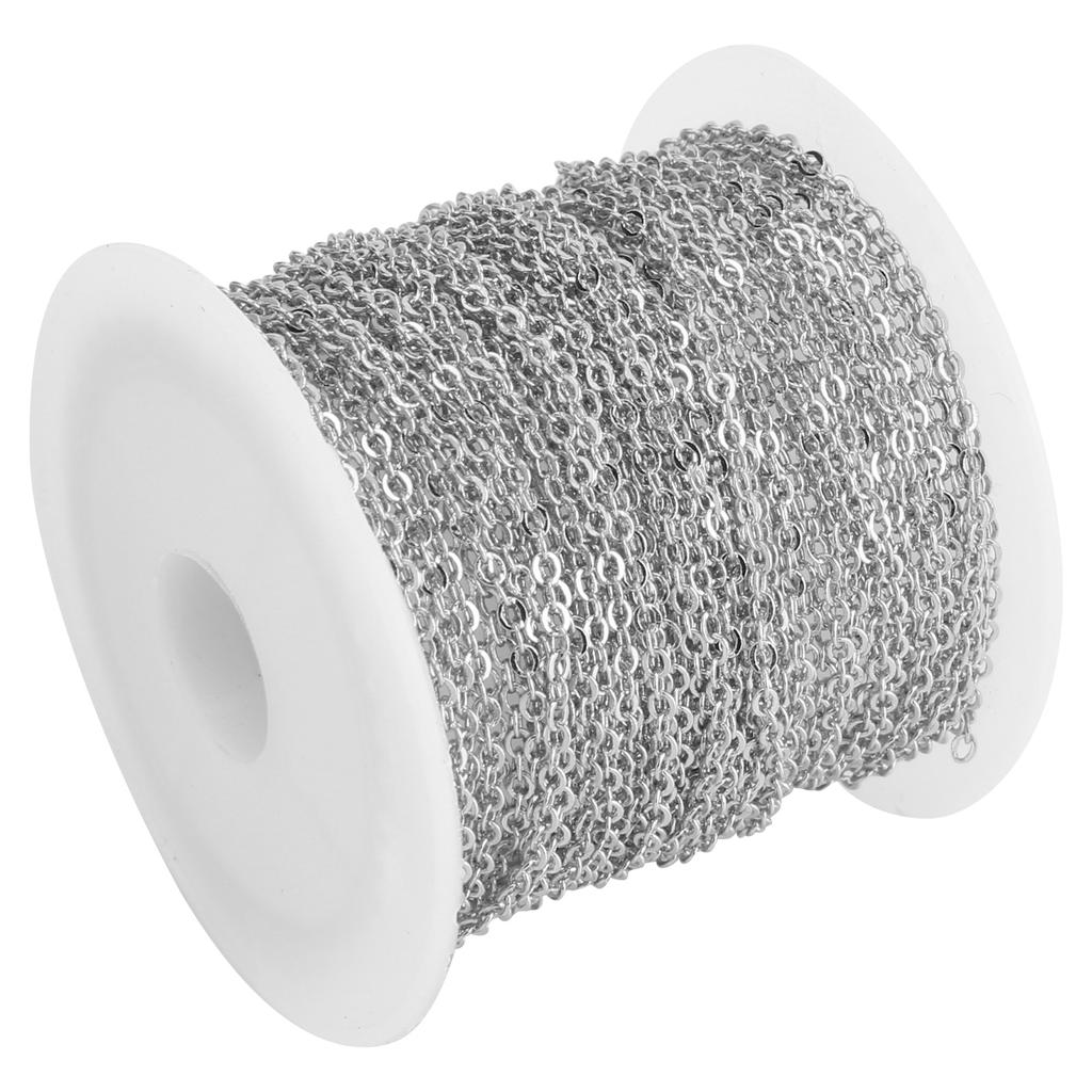 Jewelry Accessories 10meters O Flat Chain Spool Bulk for Bracelet Necklace Extender