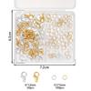 1Box 2-Grid 18K Gold Color Plated Lobster Clasps Open Jump Ring Sets For DIY Bracelet Necklace Jewelry Making Accessories