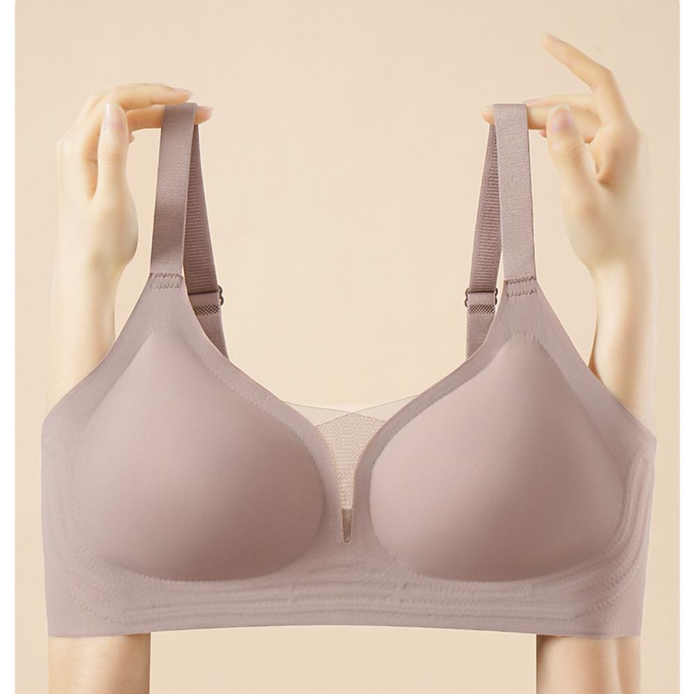 Kobiety Plus Size Bezprzewodowy Bezszwowy Braletka Biustonosz Push Up Bez Fiszbin Wygodne Wsparcie Pleców