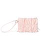 COVERNAT WOMAN Clover Heart Shirred Ribbon Handle Pouch Light Pink