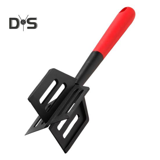 

Мясорубка 2 в 1, толкушка, термостойкая ложка для смешивания, мясная лопатка, измельчитель для гамбургеров, кухонный инструмент без BPA для измельчения говяжьего фарша чёрный