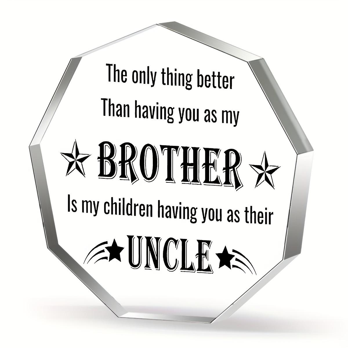 

2D Flat Acrylic Brothers and Uncles Decoration, Indoor and Outdoor Decoration - No Battery/electricity Required, Free Day Decoration 10*10cm