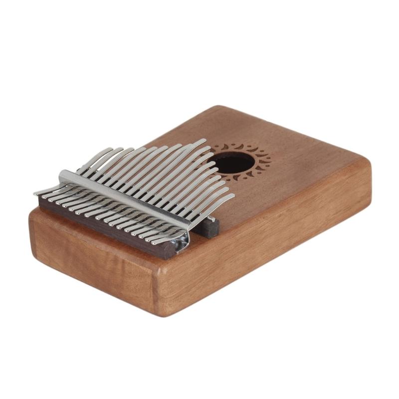 Cute Mahogany 17 Key Mini Kalimba Wood Material Thumb Piano Gift Keyboard Instrument Finger Piano Best for Kid, Beginner
