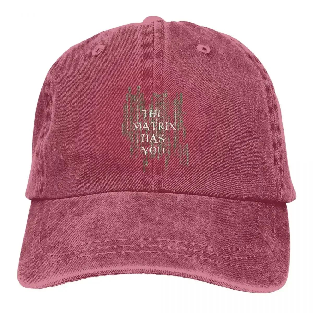 Washed Unisexs Baseball Cap Has You Trucker Snapback Caps Dad Hat The Matrix Golf Hats One Size
