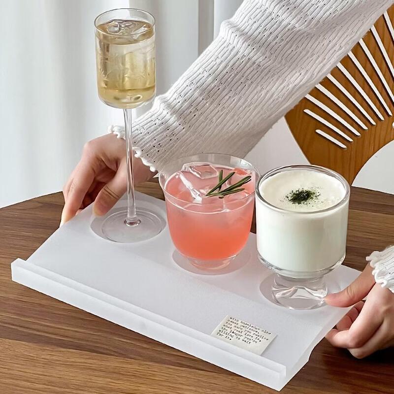 New Chinese Cloud Mist Glass Tea Set with Acrylic Tray