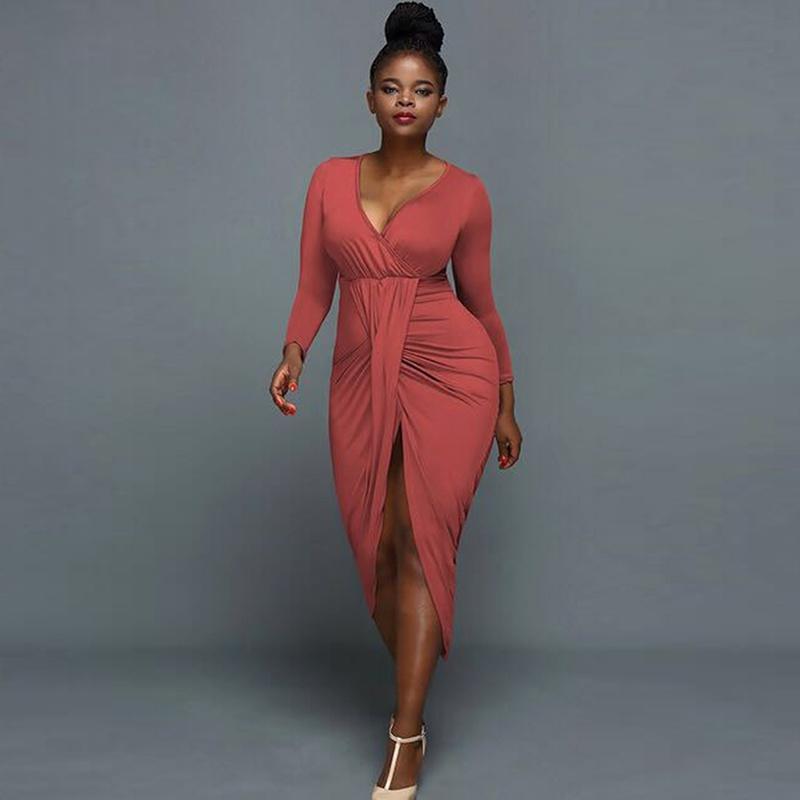 long tight dress with split