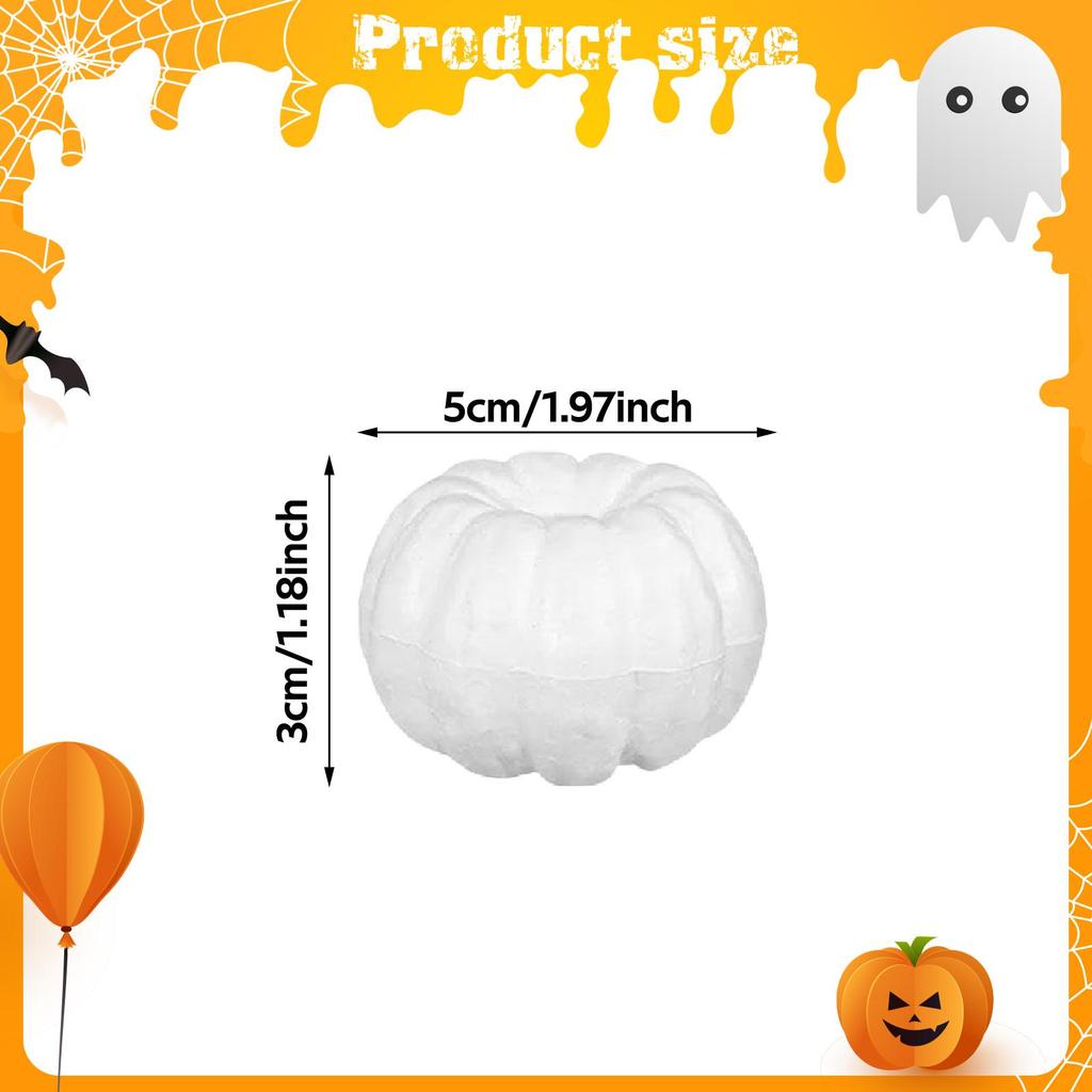 20Pcs White Artificial Pumpkins Small Fake Pumpkin Table Decorative Foam Pumpkins for Garden Painting Thanksgiving Home Xmas