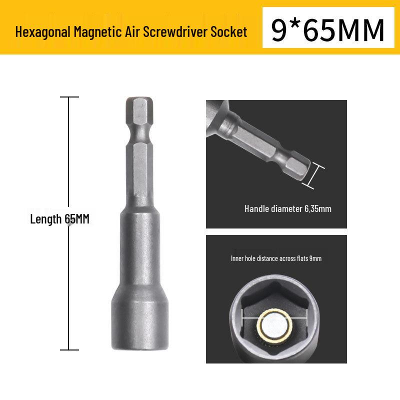 65mm Durable Magnetic Hex Socket Head for Impact Driver with Strong Magnetism
