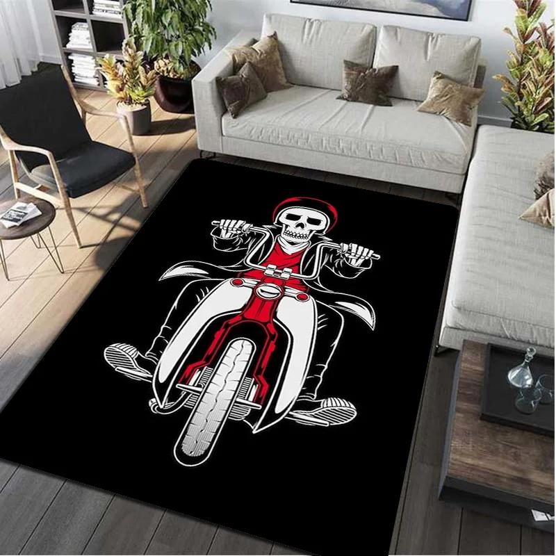 Motorcycle Motorbike Rider Carpet Area Rug Mat Floor Doormat Sofa Entracne Rugs for Living Room Bedroom Playroom Dropshipping