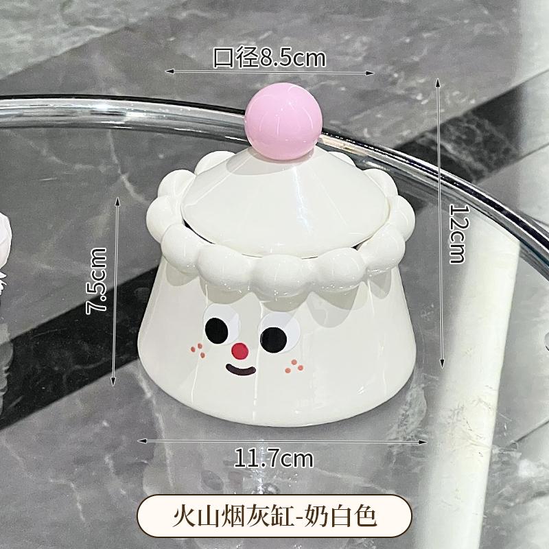 Creative ashtray ceramic with lid anti ashtray cute home ashtray tea table ornament cinzeiro