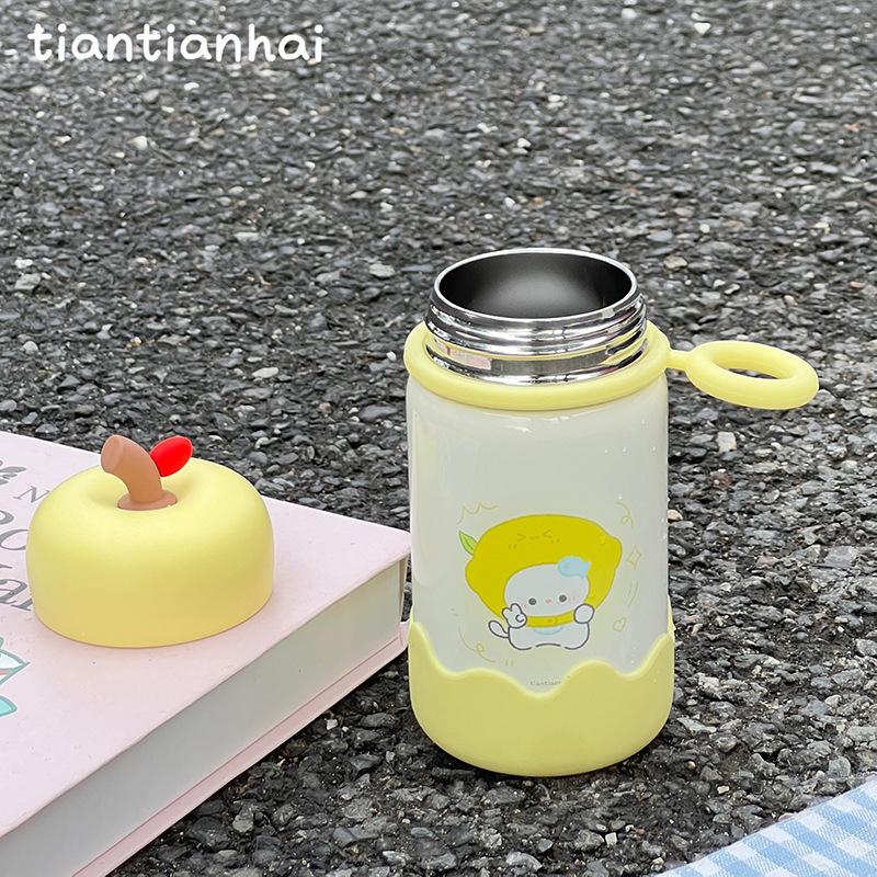 Cute Cartoon Mini Compact Cup Outdoor Portable Pocket Cup High Value Girls Thermos Cup School Essential Water Cup