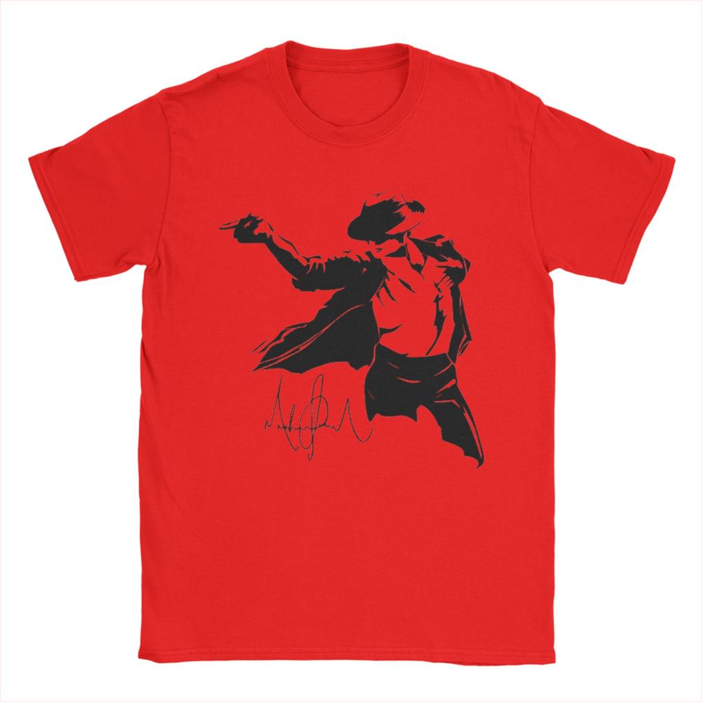 Fun Retro Michael Jackson TShirts for Unisex Round Collar Pure Cotton T Shirts Short Sleeve Tees Plus Size Tops