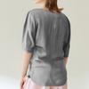 Women's Fashionable Loose Casual V-Neck Color Button Up Top Color Button Up Top