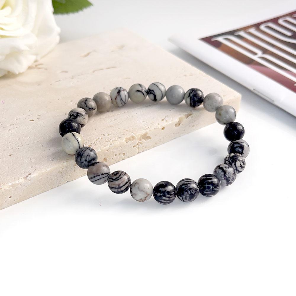 Wholesale 8 Mm Charm Beaded Bracelet Natural Stone Bracelet Crystal Bracelet Natural Stone Beaded Bracelet