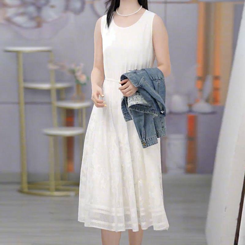 

Women s Trendy Denim Jacket & Camisole Skirt Set - Spring 2026 Collection M (85-105 jin)