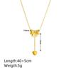 Ladies' Stylish Bow & Heart Tassel Pendant Necklace and Earrings Set