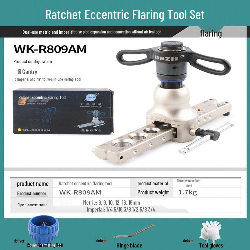 Great Sage WK-806FT Precision Eccentric Pliers & Copper Pipe Expander - Flaring Tool for AC & Refrigeration