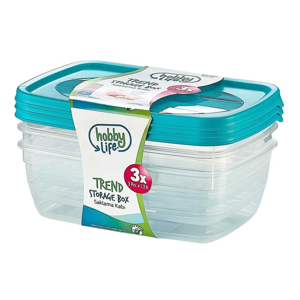 Hobby Life Rectangular Food Storage Box (Pack of 3)