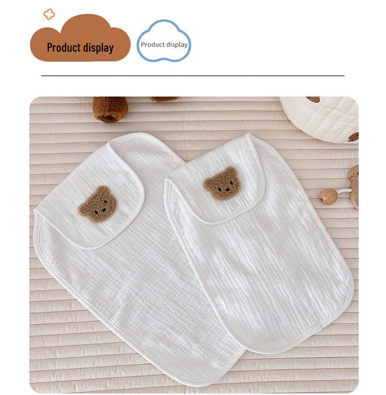 Little Bear Cotton Crepe Baby Sweat Absorbent Towel - Breathable Class A for Kindergarten and Children