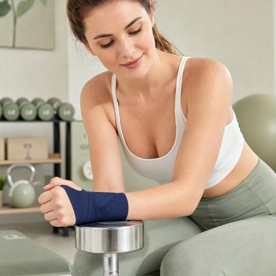 Sports Wrist Brace with Thumb Loop, Men Women Breathable Wrist Support Wrap, Wrist Compression Sleeve for Carpal Tunnel Arthritis Tendinitis Pain