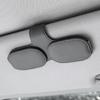 Multifunction Leather Sunglasses Card Holder Car Sun Visor Glasses Mount Hanger