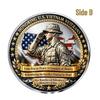 Vietnam War Helicopter Veteran Saluting Soldier Silver Commemorative Coin