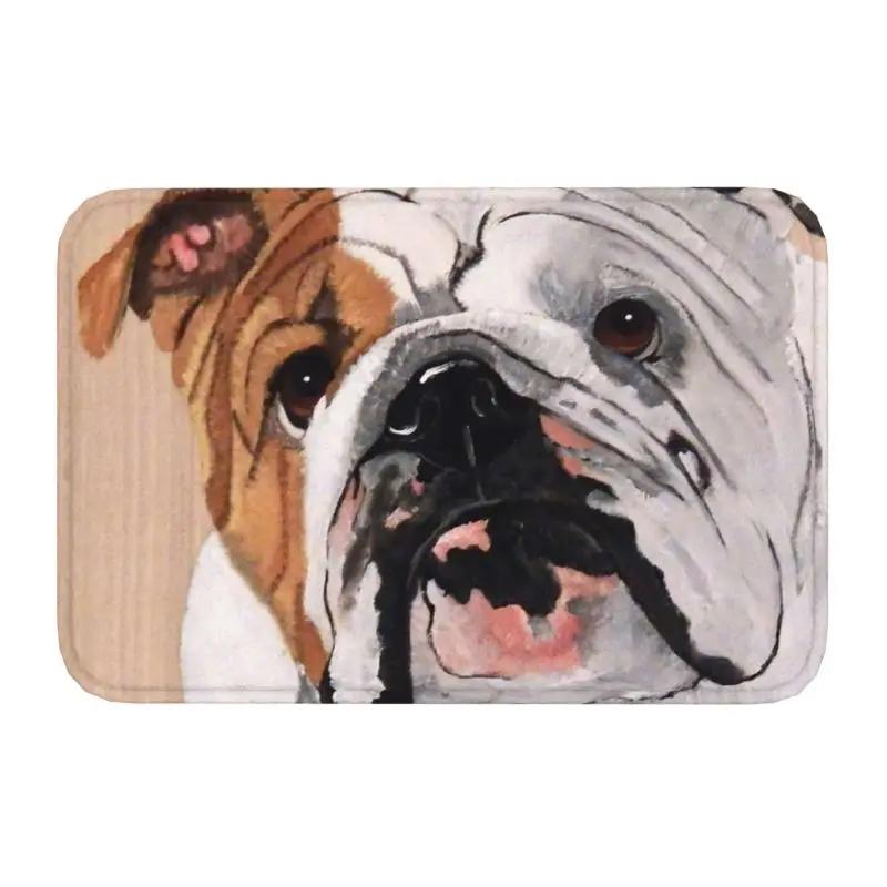 English Bulldog Doormat Non-Slip Bath Kitchen Mat Bedroom Balcony Door Floor Entrance Carpet Rug