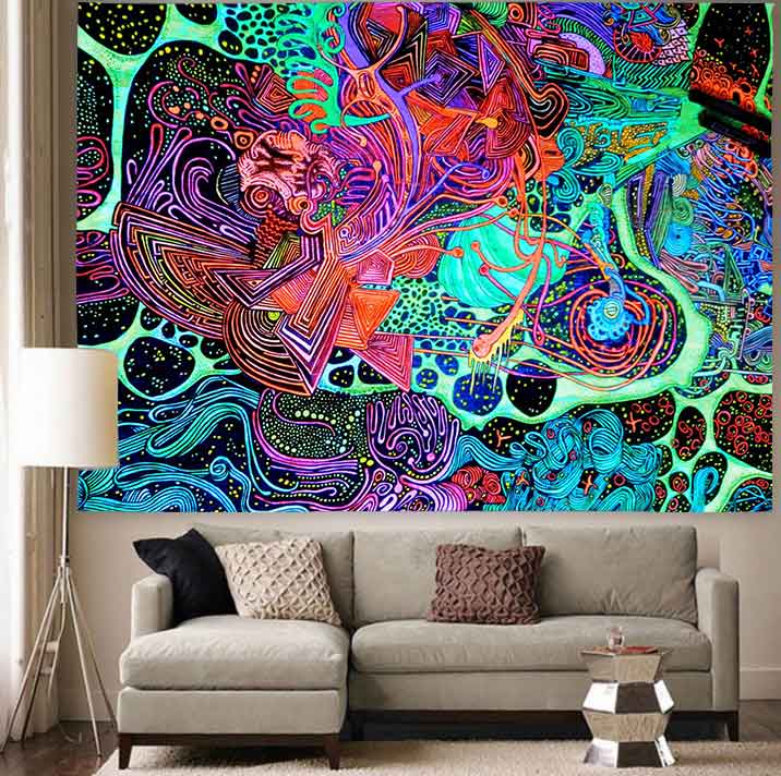 Психоделический гобелен с осьминогом — фото 3