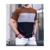 Men's Striped T-shirt Retro 3D Printed Short Sleeved Top T-shirt Men's Clothing