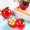 Tanlade Plastic Apple Container Valentine Apple Container Teacher Gifts Bulk Back To School Candy Holder Snow Party Apple Decorations for Valentine