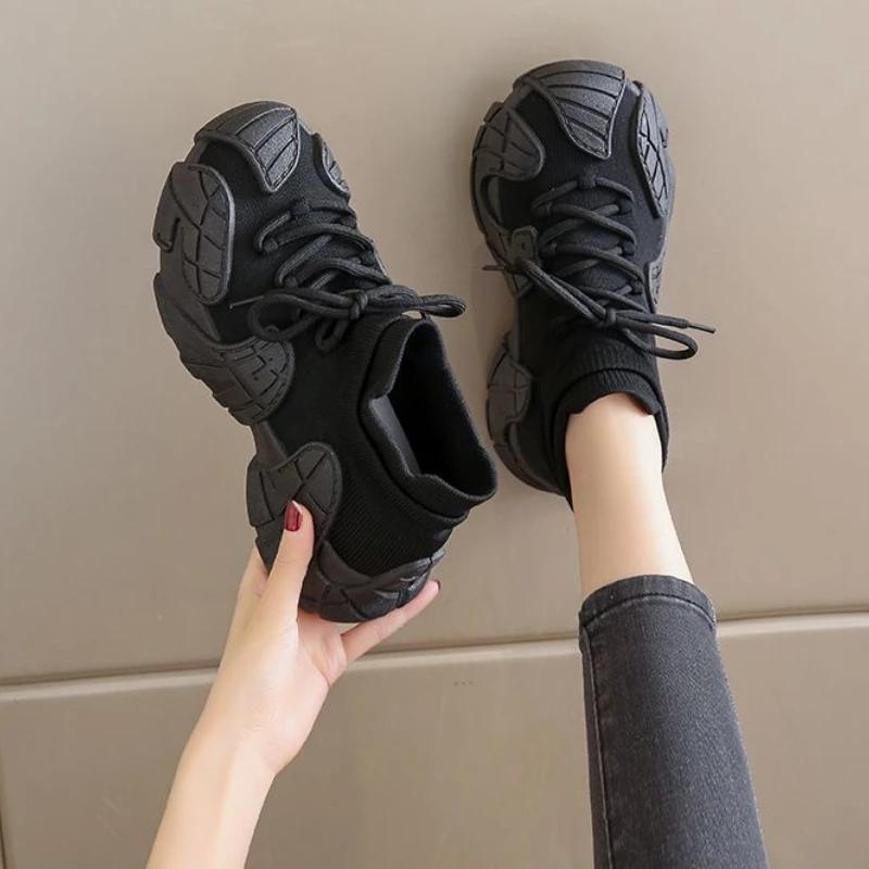 Fashion Light Dad Shoes for Women High On Platform A 2024 New Comfortable and Elegant Woman Footwear Walking Urban Aesthetic Sale Cheap