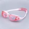 Adult Gradient Transparent Swimming Goggles with Easy Adjust Strap Anti-Fog Anti-UV Antileak Silicone Gasket