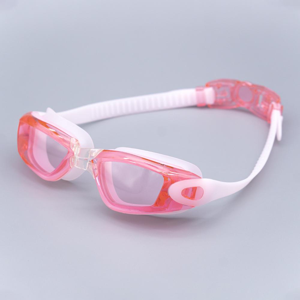 Adult Gradient Transparent Swimming Goggles with Easy Adjust Strap Anti-Fog Anti-UV Antileak Silicone Gasket