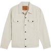 Levis SS25 Serie Denim di Lino Vestibilità Larga Giacca con Collo a Punta con Tasca Frontale Logo Giubbotti da Uomo Bianco A5782-0063