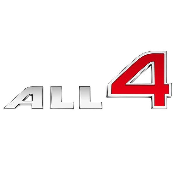 Auto-Emblem all4 Aufkleber Kotflügel-Emblem-Aufkleber für R60 R61 F60 Cooper's Countryman Paceman all4 Kofferraum Karosserie Metallaufkleber