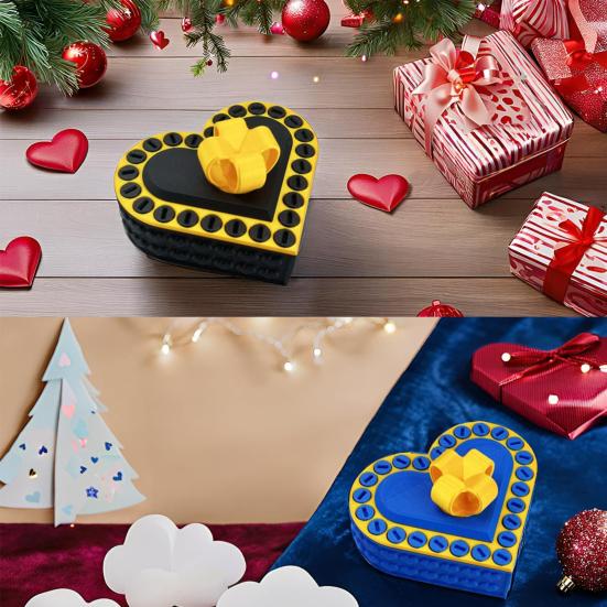 Liebesherz Nervige Geschenkbox mit Schrauben 3D-gedruckte Weihnachts-Puzzle-Geschenkbox Streich-Hülle Heim Büro Schreibtisch Dekoration Ornament Witz Gag-Geschenk
