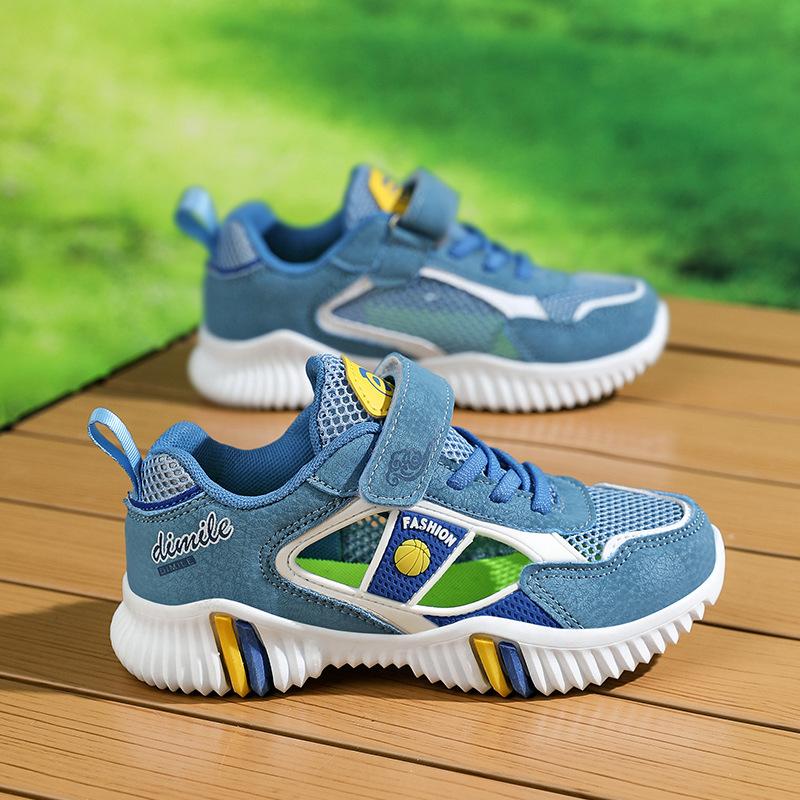 

Boys shoes summer breathable hollow mesh shoes non-slip and wear-resistant medium and older children s breathable sports shoes student mesh shoes 39