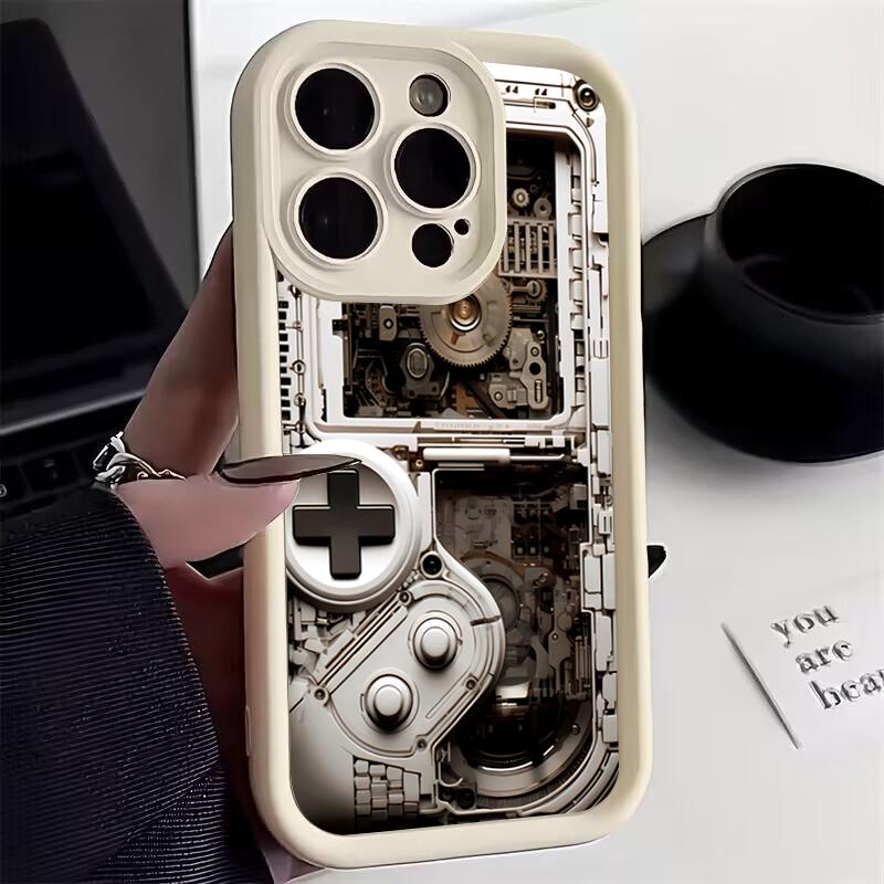 Ins Trendy Game Controller Full Print Shockproof Phone Case for iPhone 17  16 15 14 13 12 11 Pro Max Hard Shell Material Cover