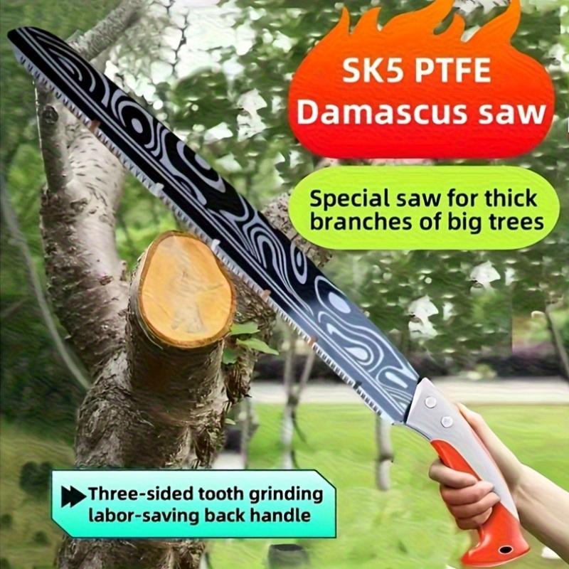 Damascus Cutting Saw, Hand Saw Garden, Logging Outdoor Saw, Tree Magic Tool, Pruning Saw, Quick Sharpness, Garden Trimming, Fruit Tree