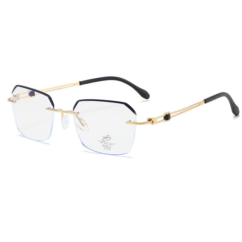 

Ultra-Light Frameless Middle-Aged And Elderly High Definition Anti-Blue Reading Glasses Business Wind Age-Reducing Reading Glasses Anti-Fatigue anti-blue light flat light [0 degrees]