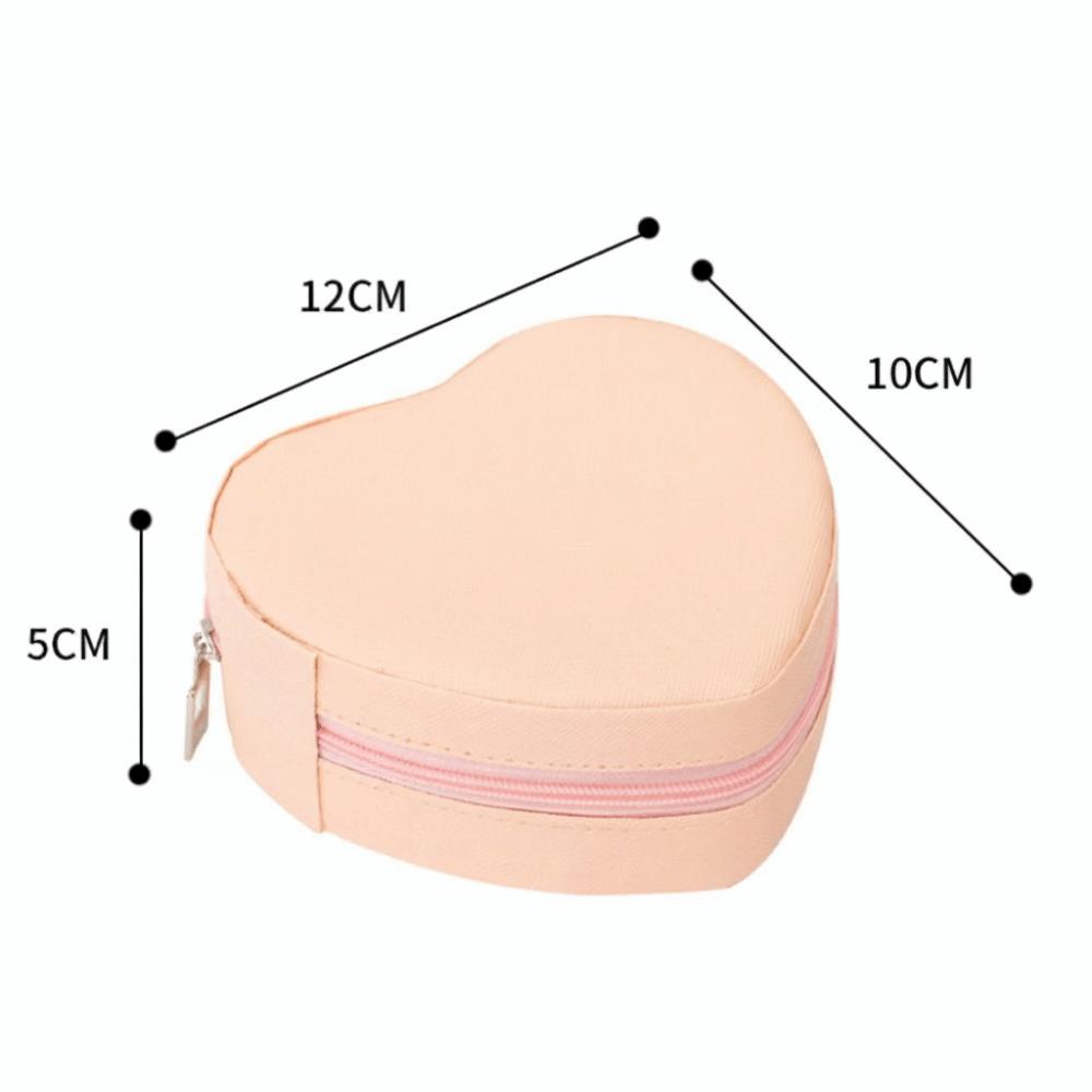 Solid Color Jewelry Box Heart-Shaped Necklace Storage Box Earrings Storage Box Jewelry Storage