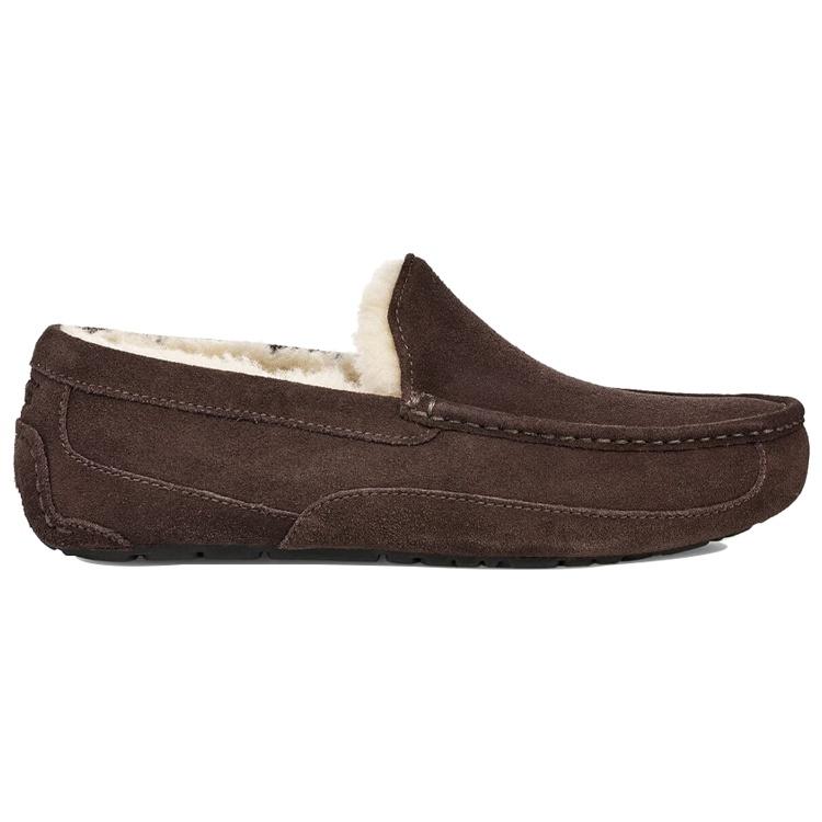 UGG Ascot Slipper Cozy Athleisure Casual Sports Shoe Brown Fleece Lined Men's 1101110-ESP