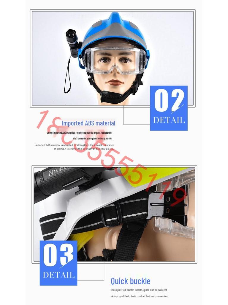 F2 Fireproof Rescue Helmet - Disaster Relief and Firefighting, High Temperature Resistant
