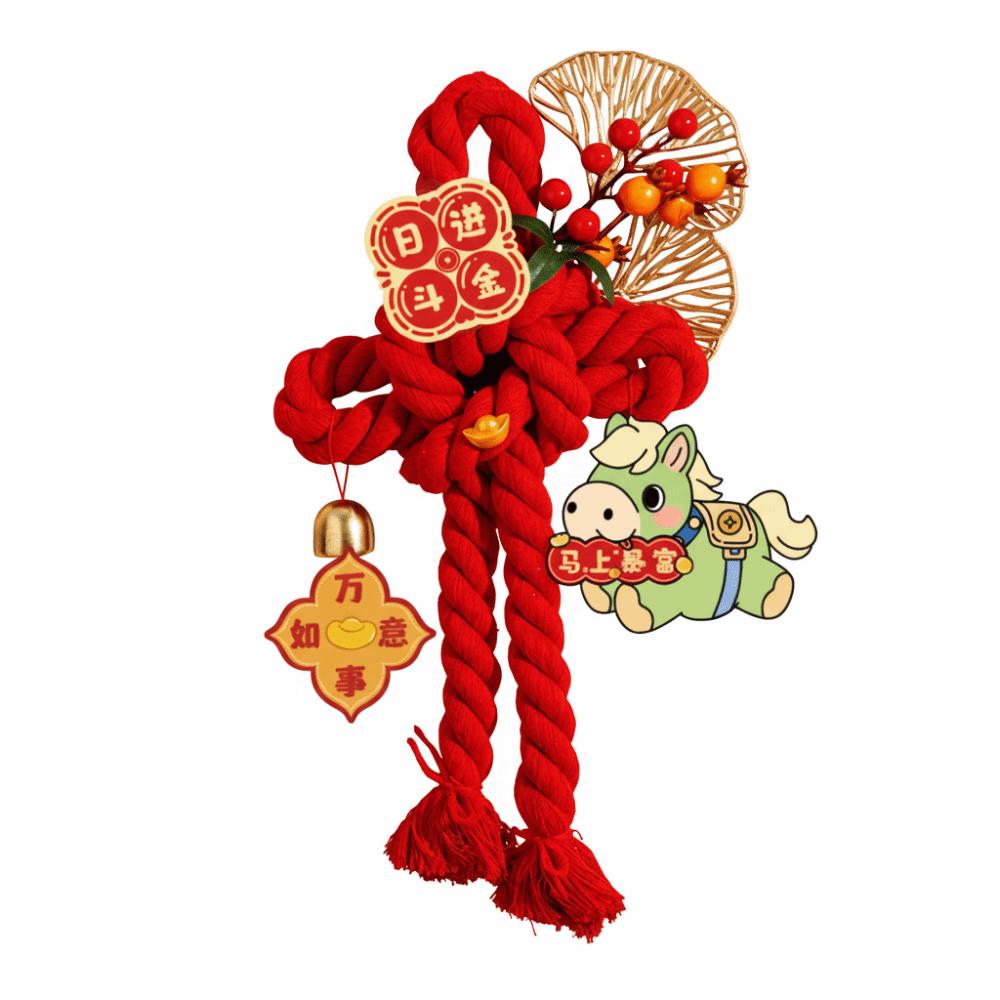 Baumwolle Frühlingsfest Anhänger Viel Glück Neujahrsdekoration Veranda Tür