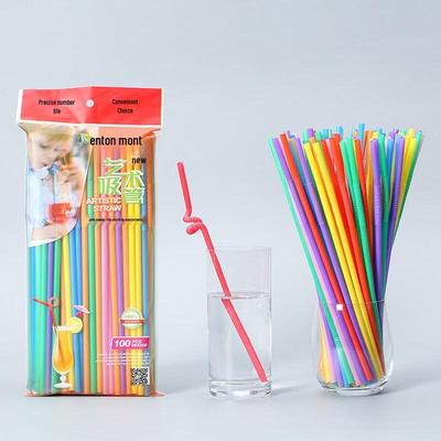 ZISIZ Colorful Extra Long Disposable Straws