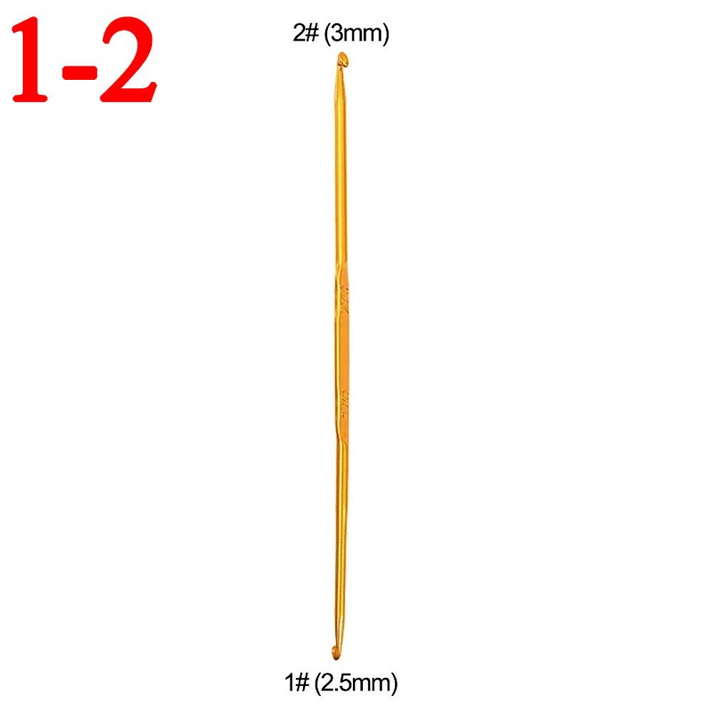 

1/5Pcs Double Head Crochet Hooks Gold Aluminum Alloy Knitting Crochet Needles DIY Yarn Clothing Knitting Accessories Weave Tool
