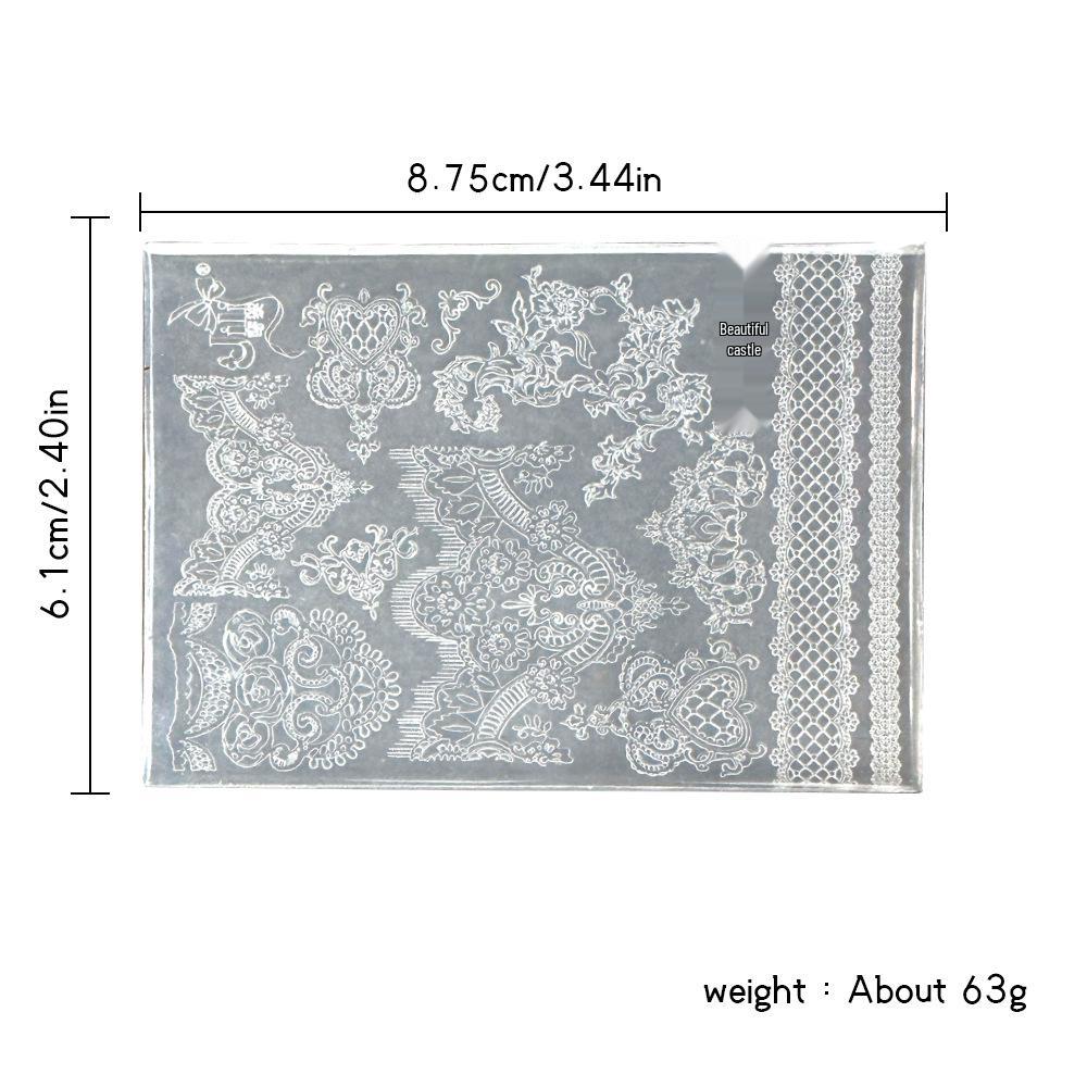 French Lace Silicone Mold for Nail Art - DIY Manicure Decoration Tool