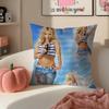 Pop Superstar BBritney Spears Cushion Cover Pillowcase Short Plush Invisible Zipper Room Sofa Cushion Cover